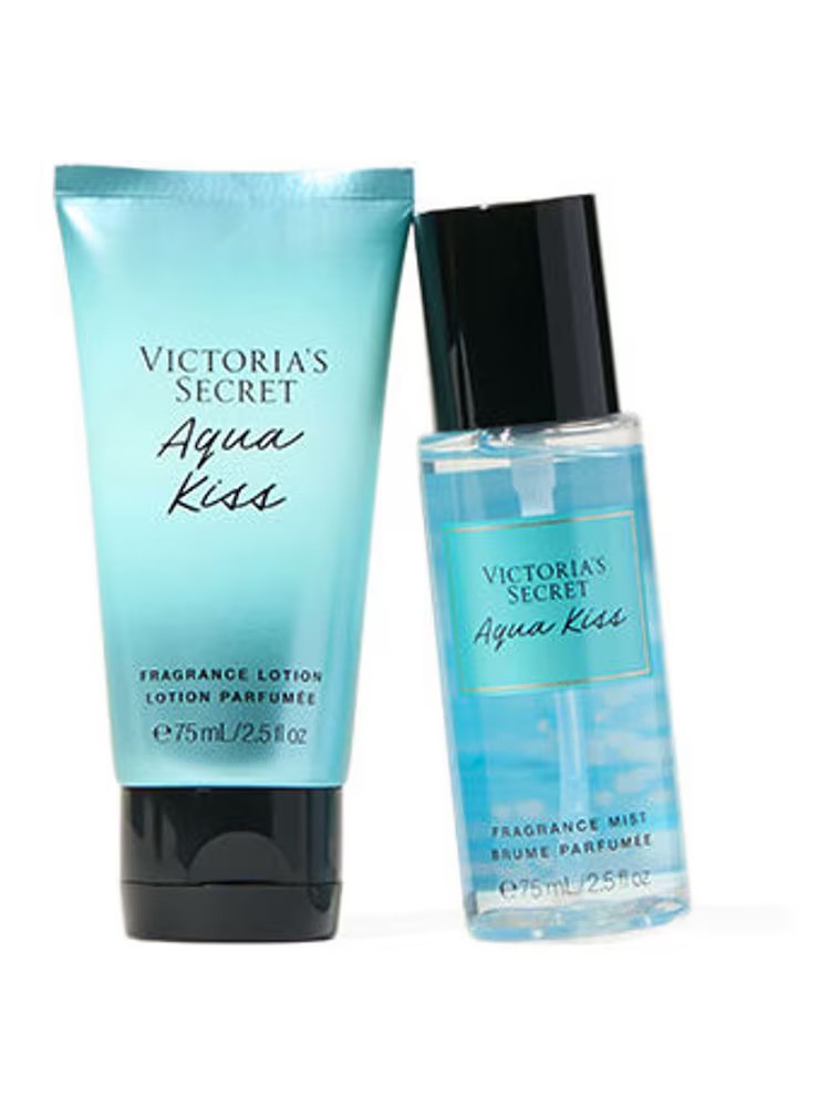 Victoria's Secret AQUA KISS 2 Piece Body Mist and Lotion Gift Set