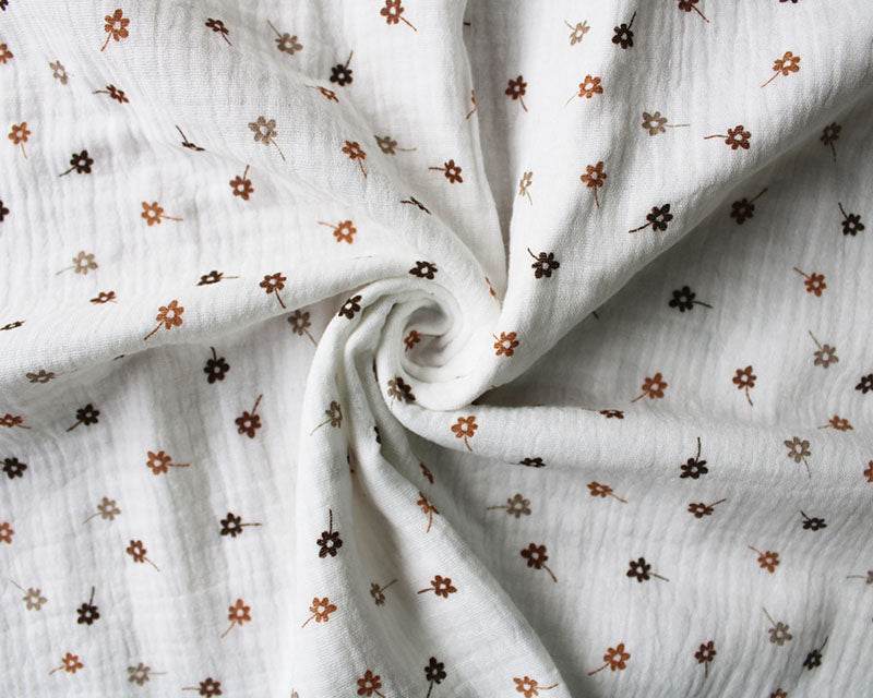 Dispersed Floral Double Gauze | CREAM | 51'' (130cm) Wide | 100% Cotton - StyleOcean Limited
