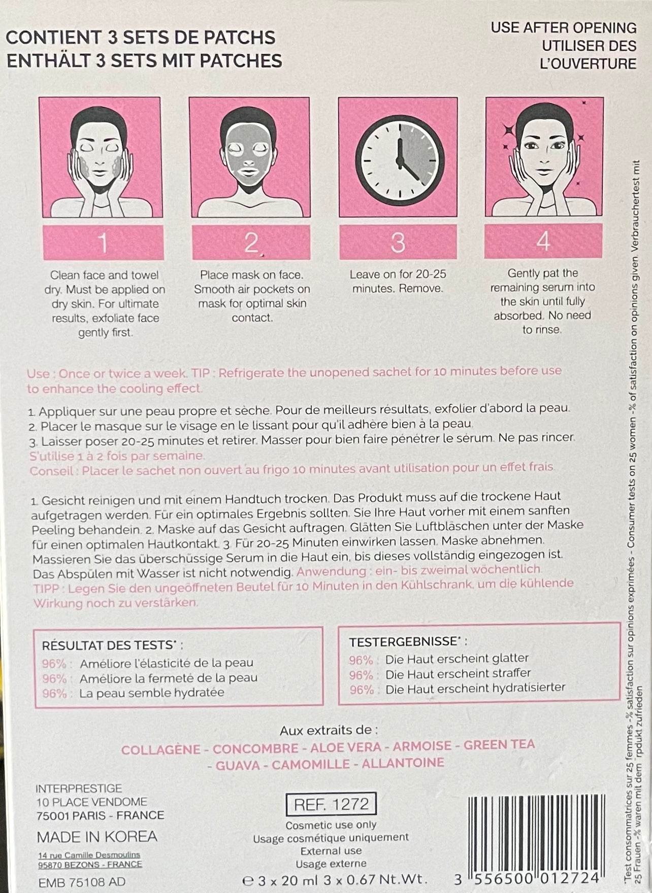 Christian BRETON | LIFTING & FIRMING | Facial Patches Masks | 3x 20ml - StyleOcean Limited