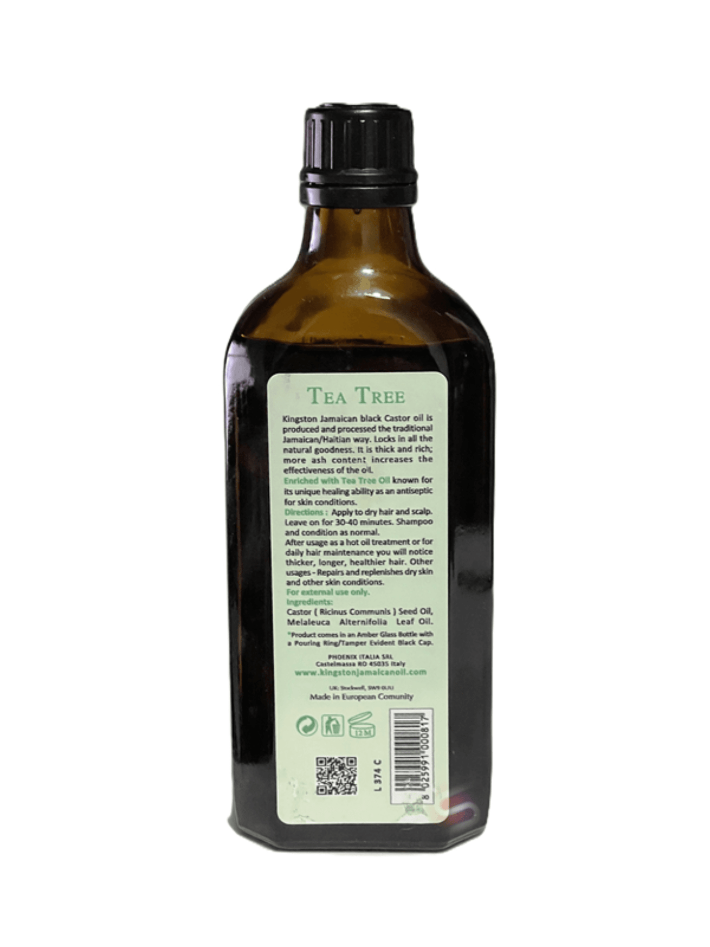 KINGSTON The Original Authentic Jamaican Black Castor Oil TEA TREE 220ml - StyleOcean Limited