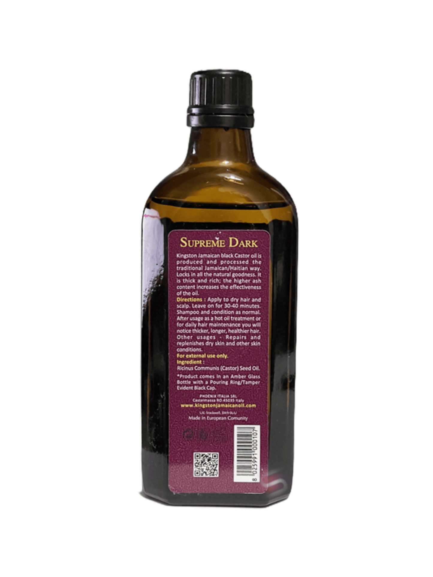 KINGSTON The Original Authentic Jamaican Black Castor Oil SUPREME DARK 220ml - StyleOcean Limited