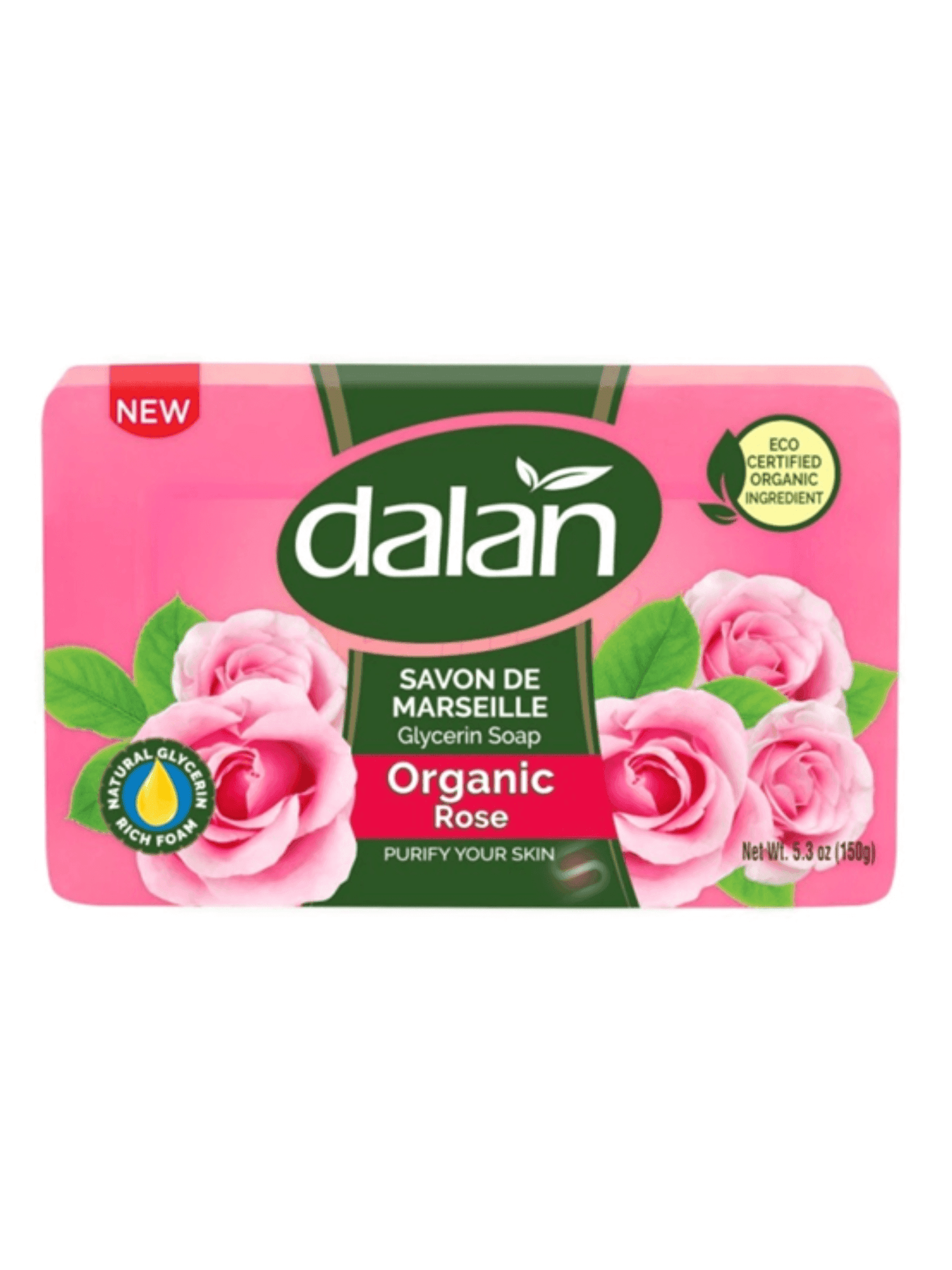 Dalan d'Olive | ORGANIC ROSE | Glycrine Soap 150g - StyleOcean Limited