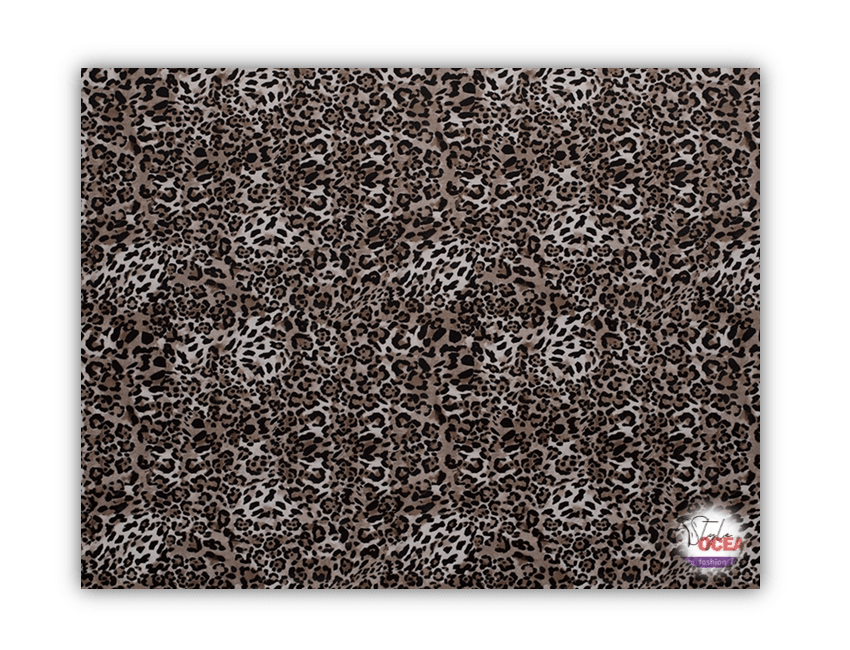 Leopard Print Velvet | Brown | 55'' (140cm) Wide - StyleOcean Limited