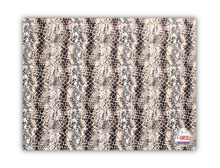Reptile Skin Velvet | Brown | 55'' (140cm) Wide - StyleOcean Limited