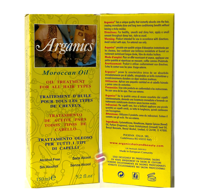 Arganics | MOROCCAN OIL TREATMENT | for All Hair Types 150ml