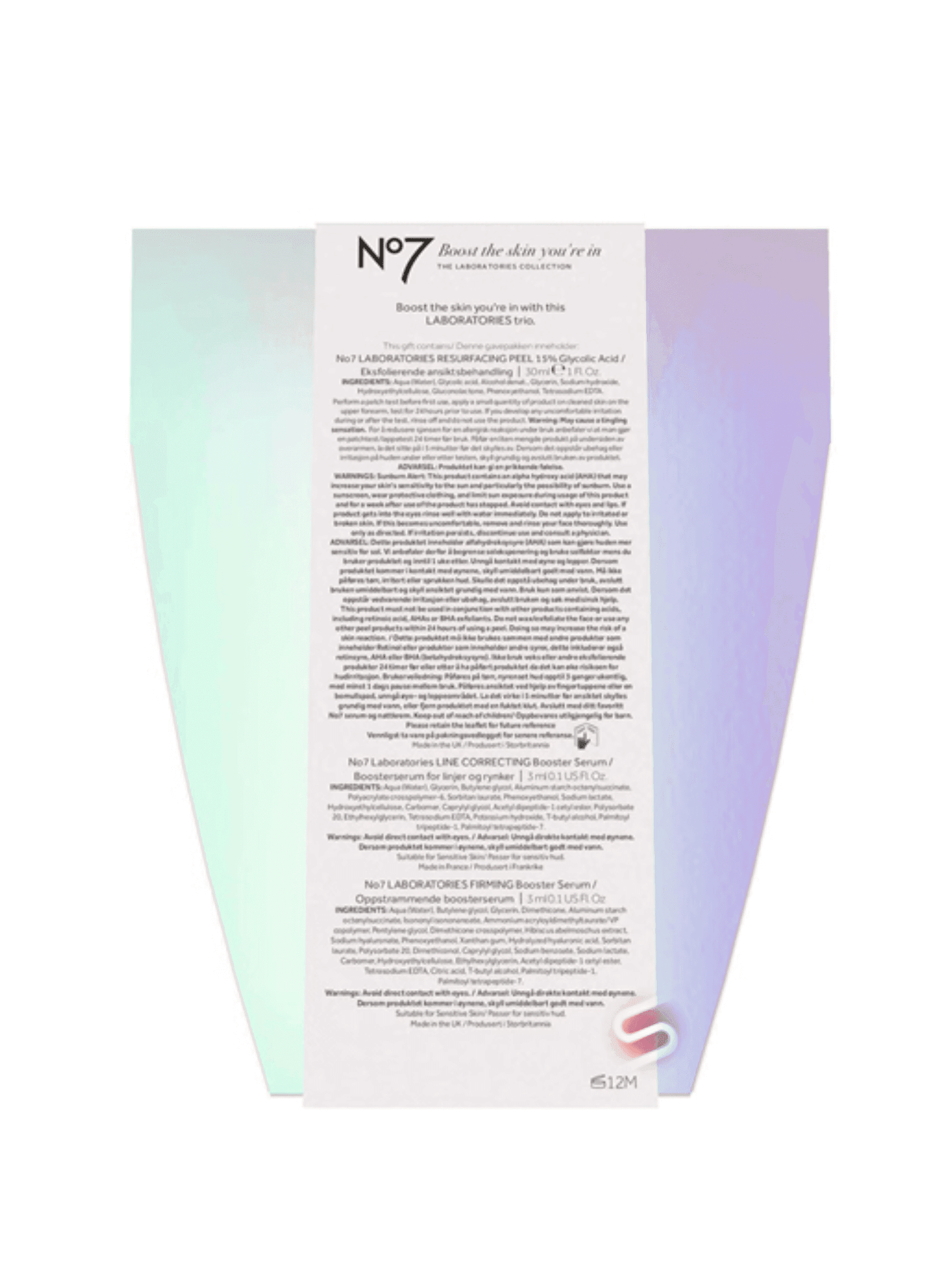 No7 BOOST THE SKIN YOU'RE IN The Laboratories Collection Gift Set