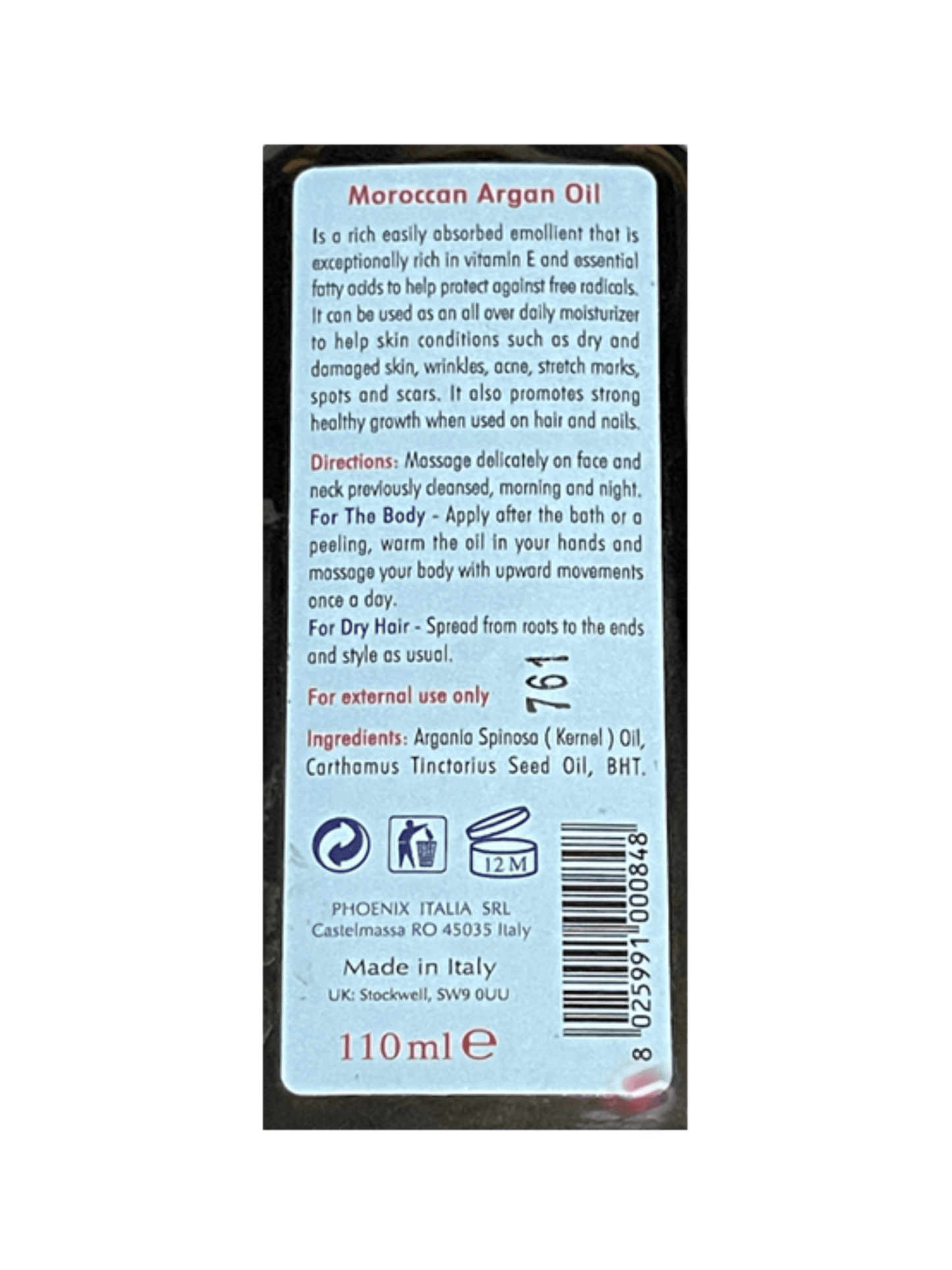 PRECIOUS OIL | Non-Greasy Oil Treatment | ARGAN OIL | 100% Pure Organic Oil 110ml - StyleOcean Limited