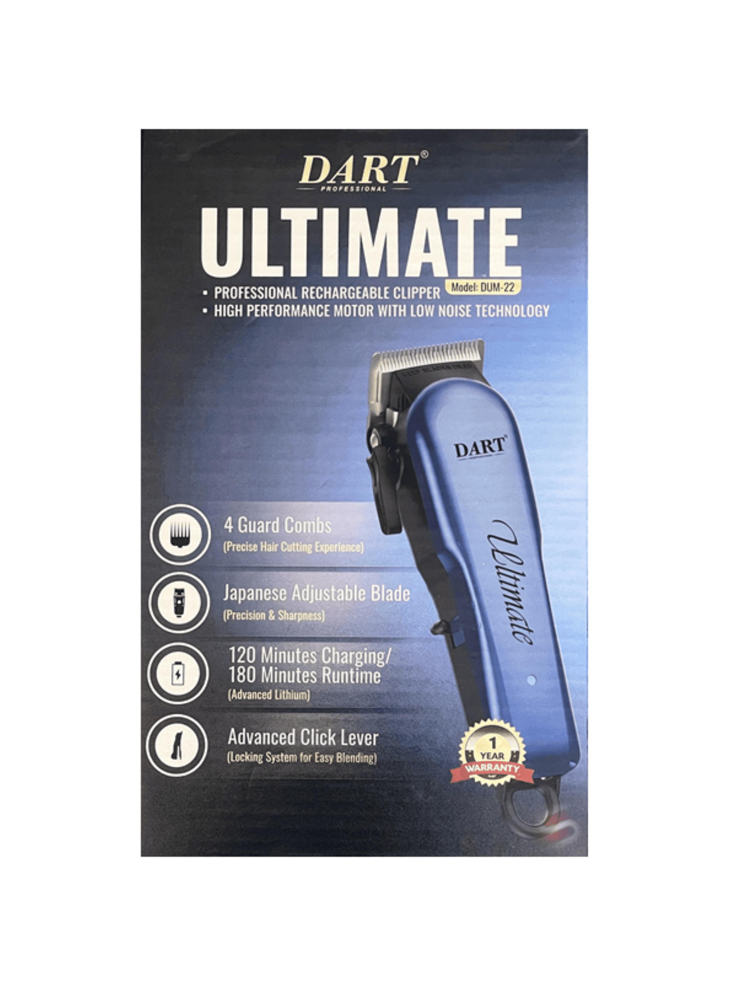 DART Professional | ULTIMATE | Cordless Clipper BLUE - StyleOcean Limited