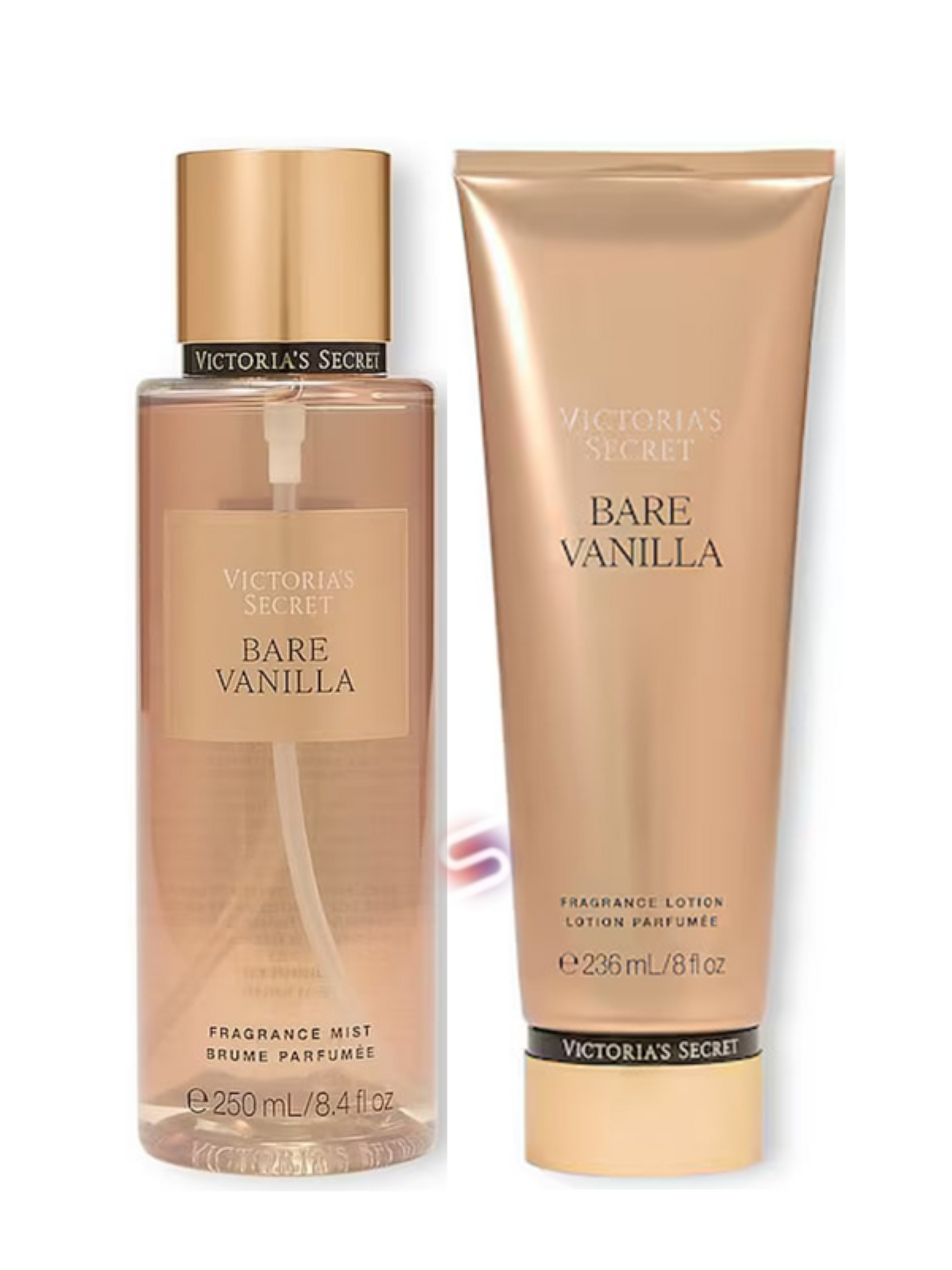 Victoria's Secret BARE VANILLA Fragrance Mist & Lotion Set 250ml