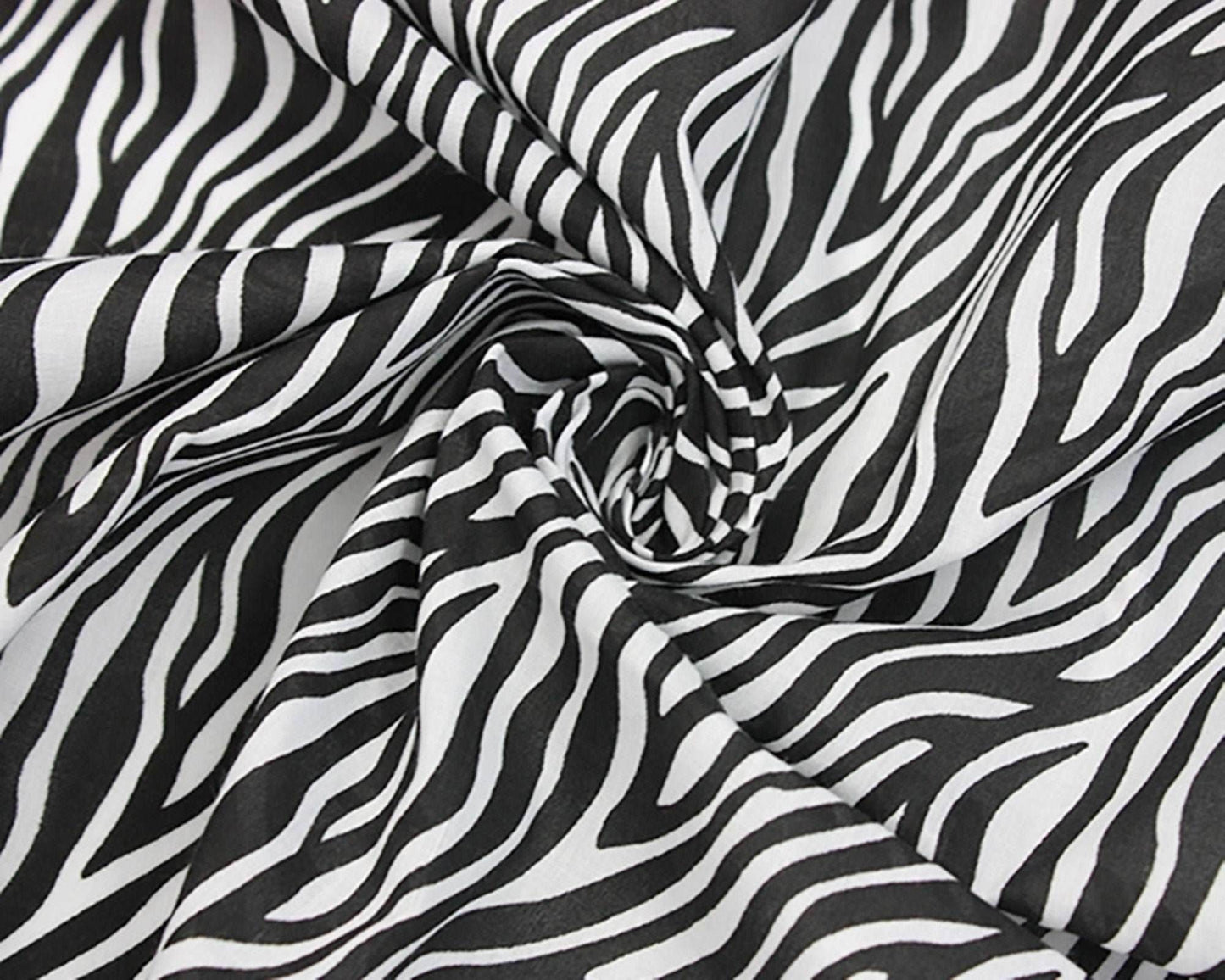 Zebra Print Polycotton Fabric | 44'' Wide - StyleOcean Limited