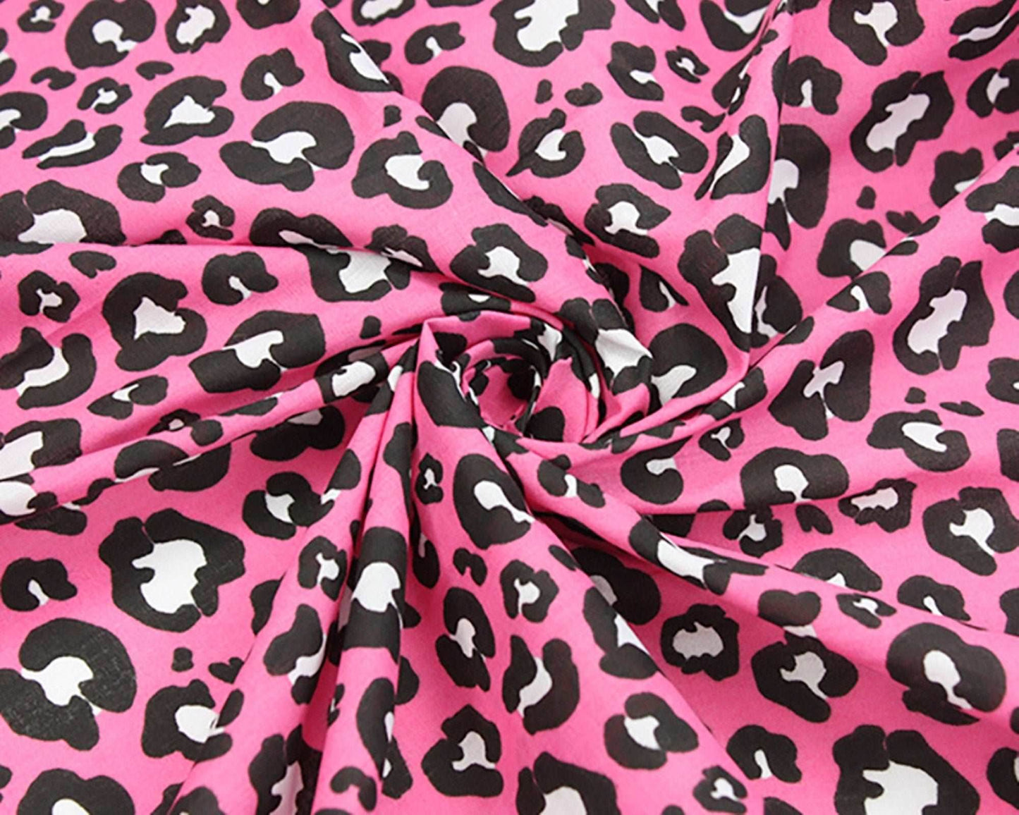 Leopard Print Polycotton Fabrics | 44'' Wide | Per Metre - StyleOcean Limited