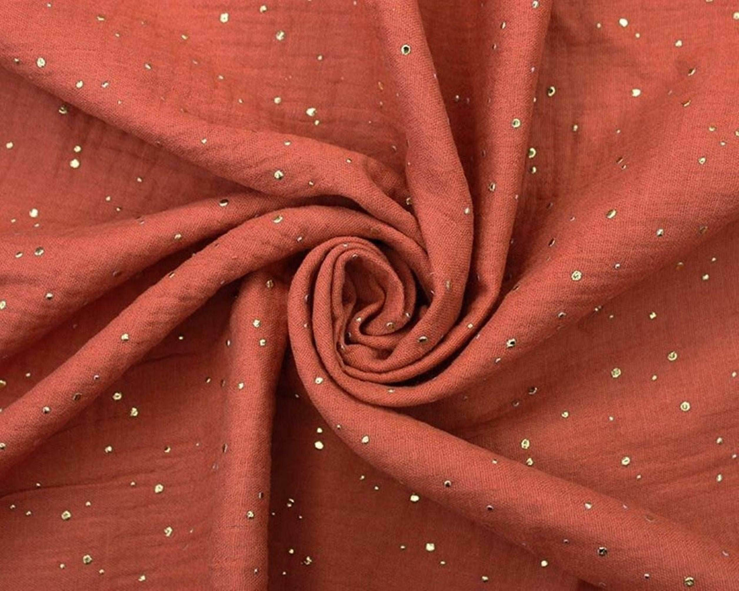 Gold Speckled Double Gauze Muslin | 54'' (137cm) Wide | 100% Cotton - StyleOcean Limited