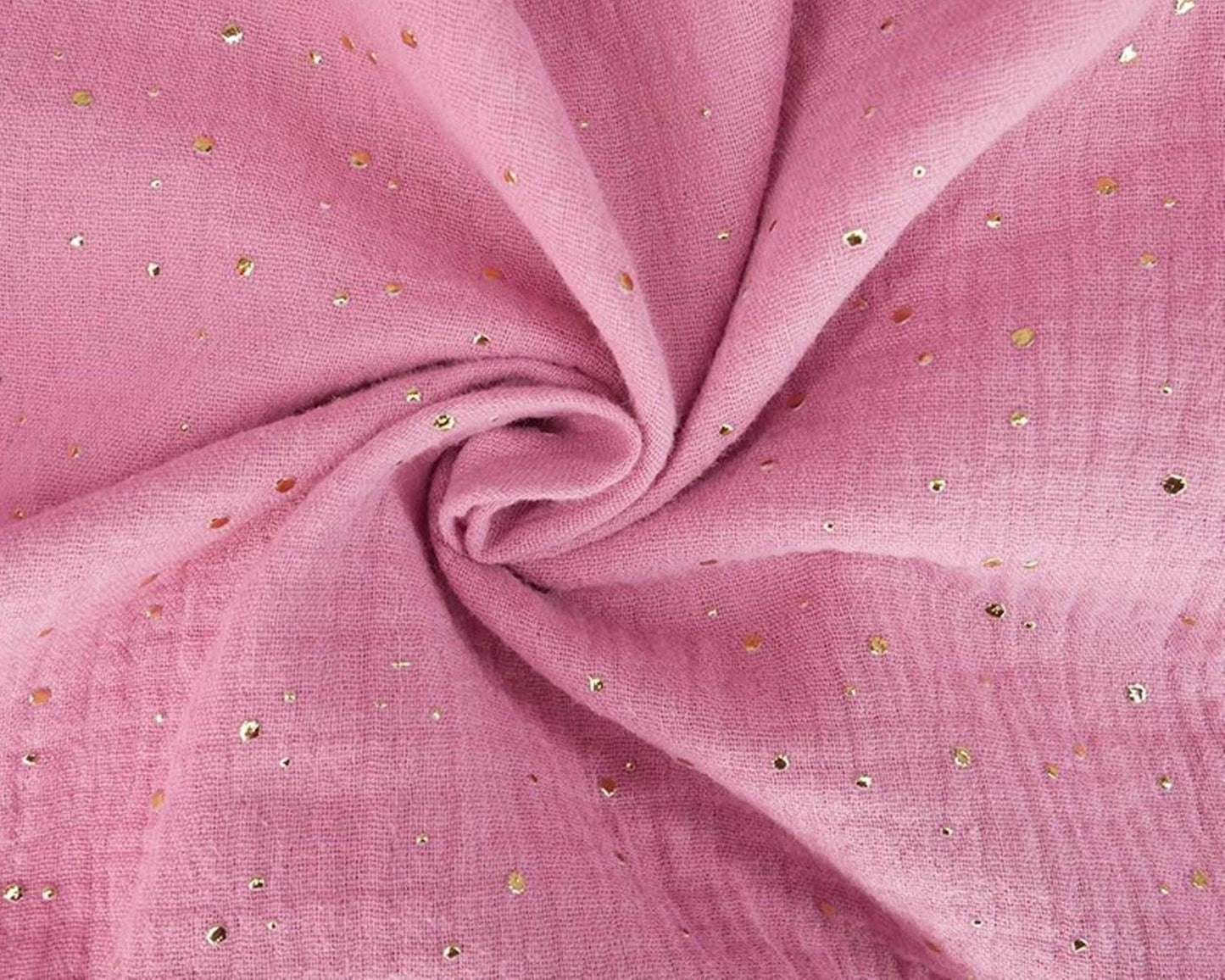Gold Speckled Double Gauze Muslin | 54'' (137cm) Wide | 100% Cotton - StyleOcean Limited