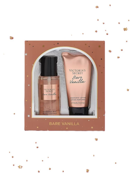 Victoria's Secret BARE VANILLA 2 Piece Body Mist and Lotion Gift Set
