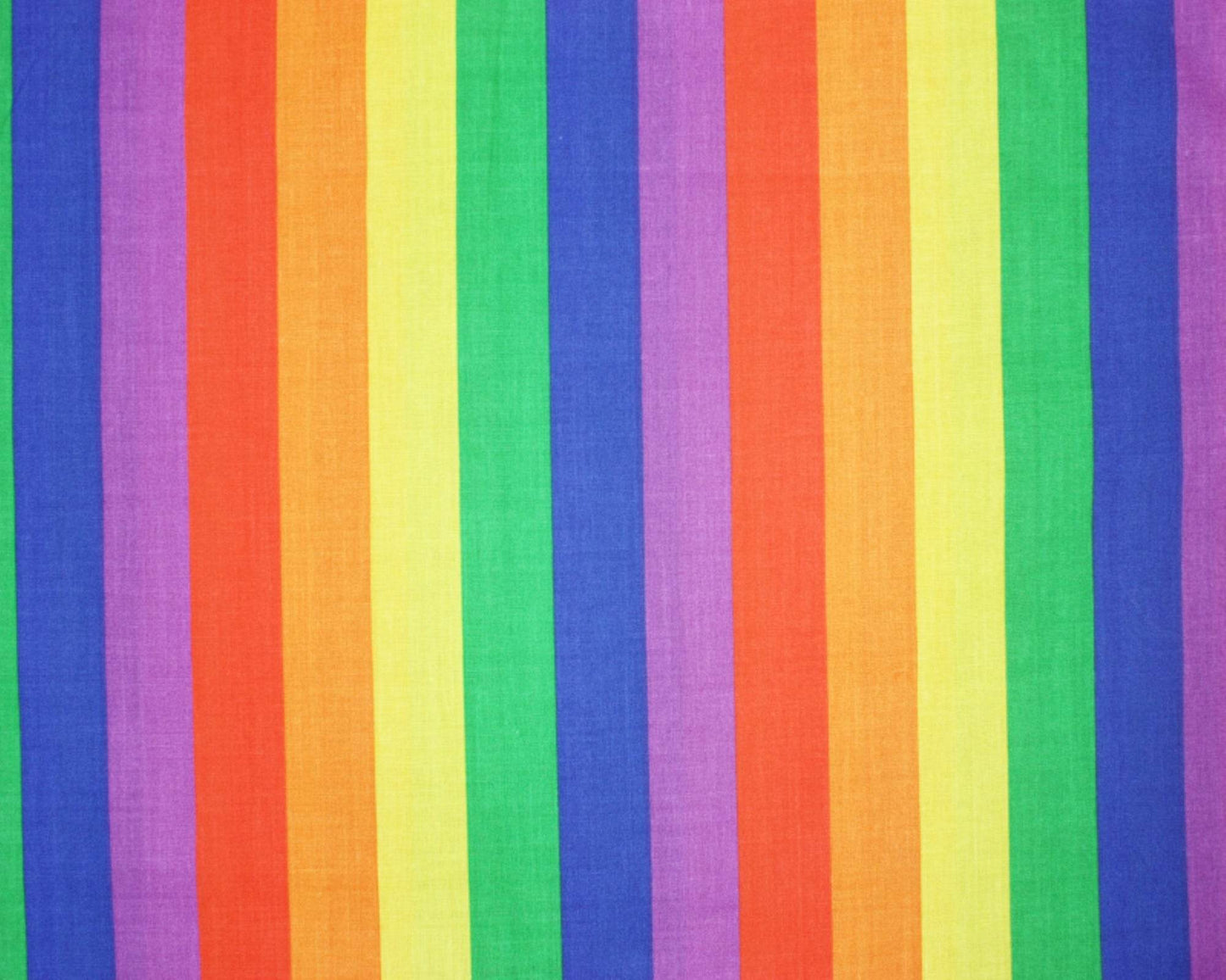 Polycotton Fabric Colourful Rainbow | Small/ Medium/ Large Stripe 45” (114cm) wide - StyleOcean Limited