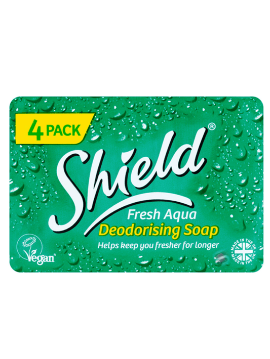 Shield | FRESH AQUA | Deodorising Soap 4 x 115g - StyleOcean Limited