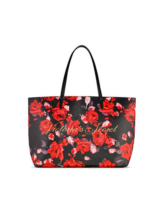 Victoria's Secret | Limited Edition FLORAL ROSE Weekender Tote Bag | (Red/ Black)
