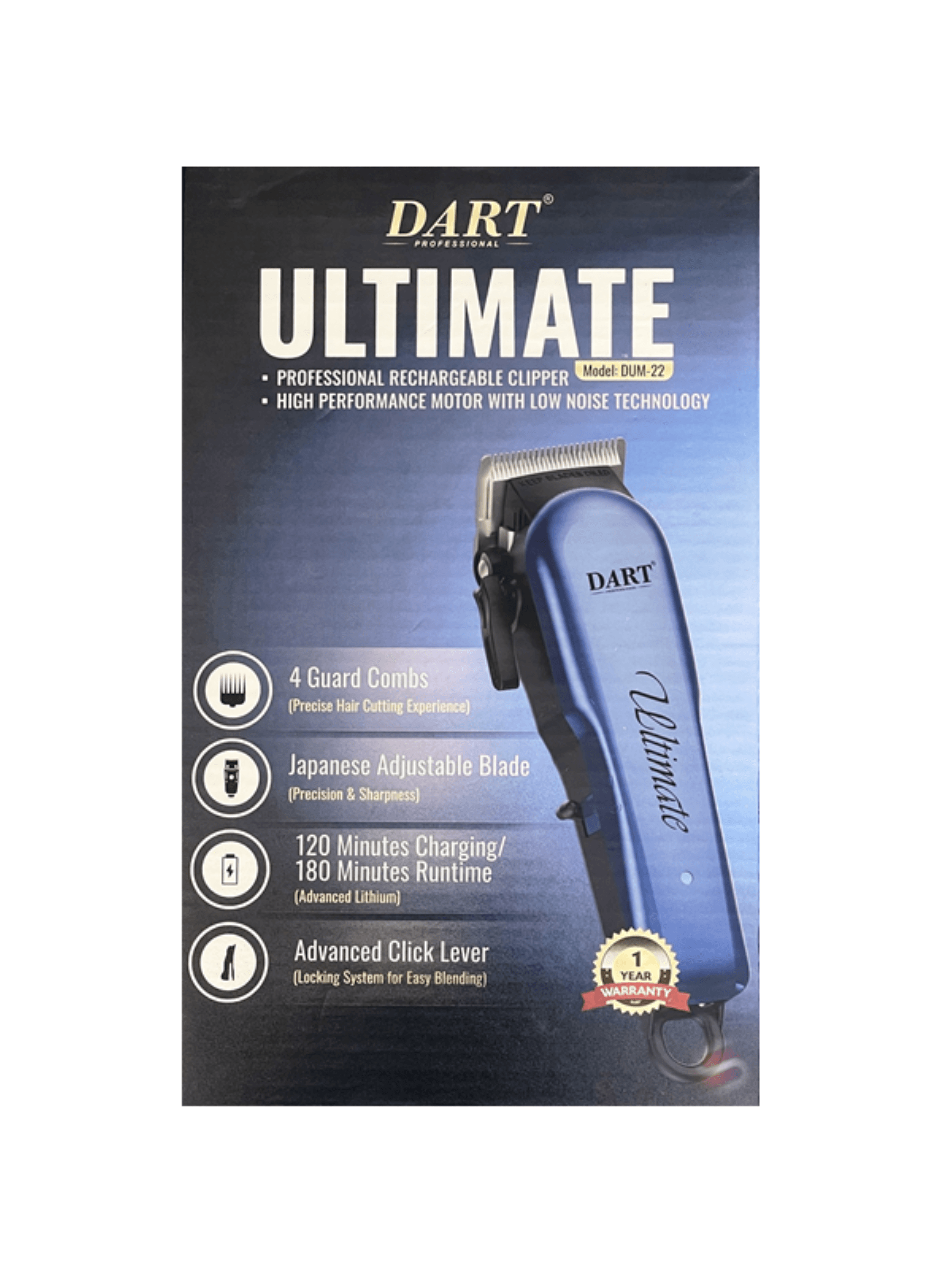 DART Professional | ULTIMATE | Cordless Clipper BLUE - StyleOcean Limited