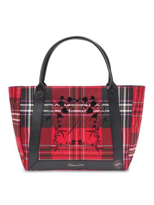 Victoria's Secret | Tartan Plaid Tote Bag | (Red/ Black)