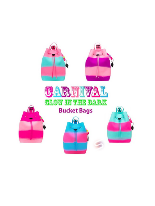 American Jewel | CARNIVAL GLOW IN THE DARK Bucket Bags with Bracelet, Flashlight & Jewel