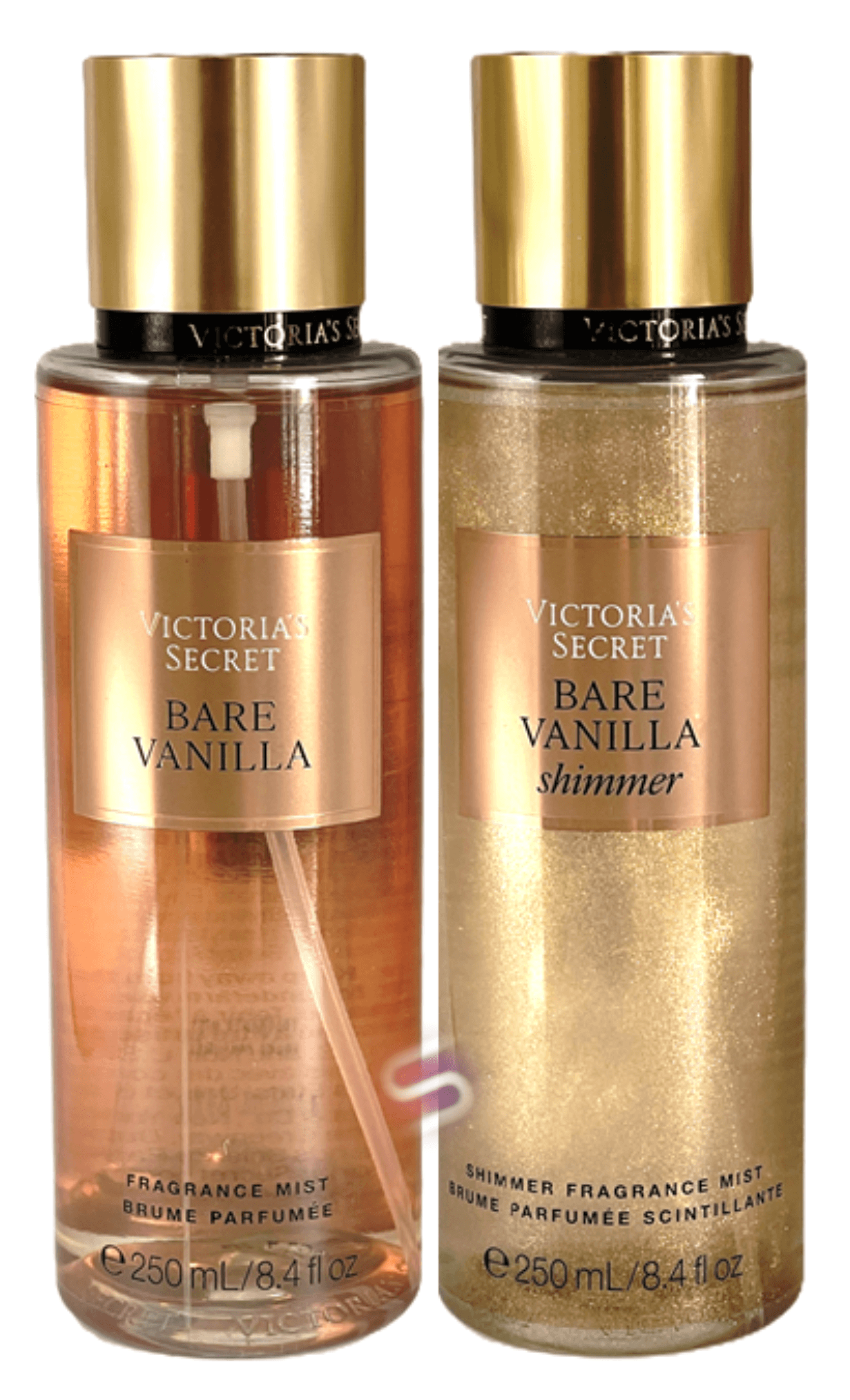 Victoria's Secret BARE VANILLA Fragrance Mist & Shimmer Mist Duo 250ml each - StyleOcean Limited