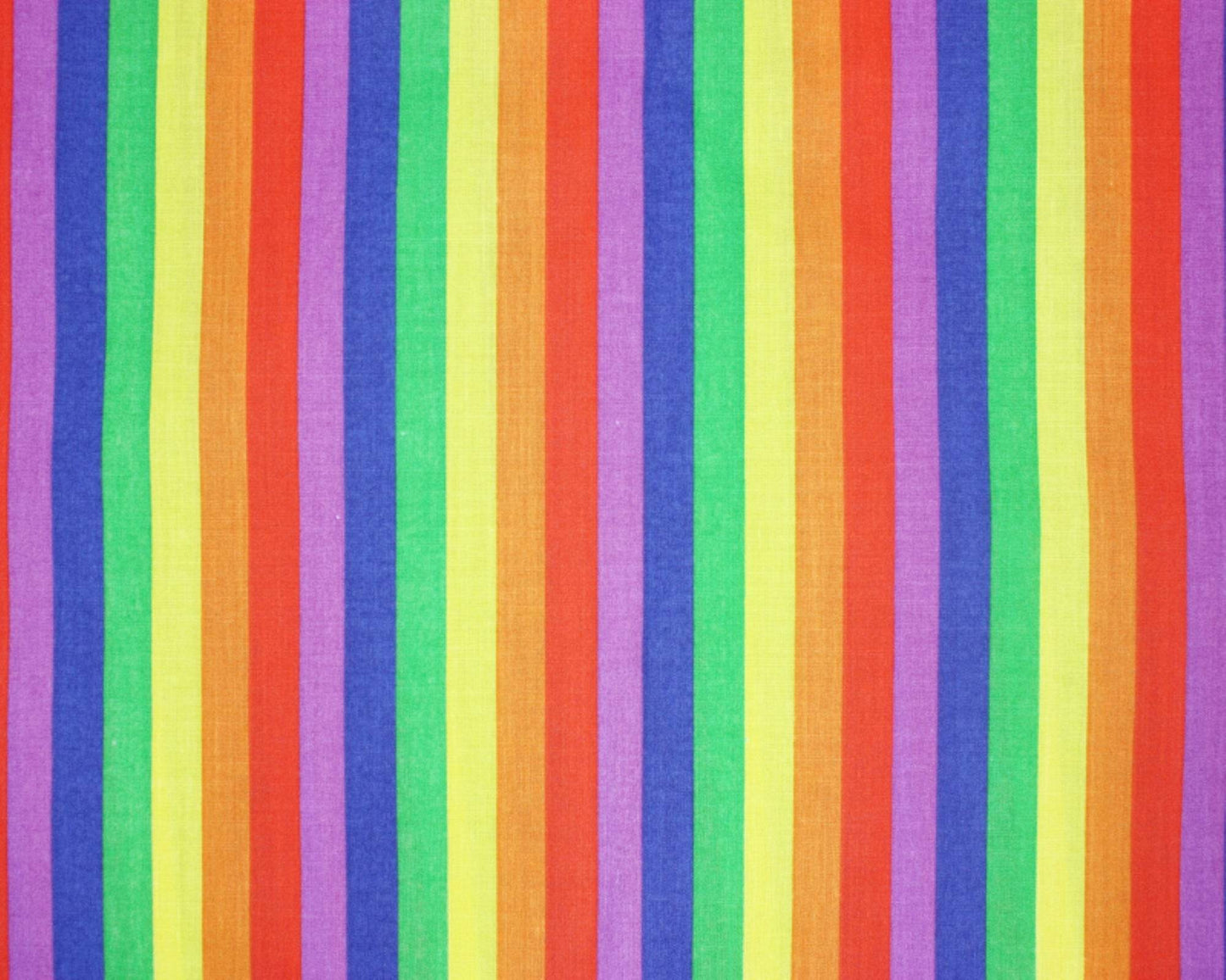 Polycotton Fabric Colourful Rainbow | Small/ Medium/ Large Stripe 45” (114cm) wide - StyleOcean Limited
